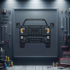 Sierra Front View Metal Neon Car Wall Art - MTN0091