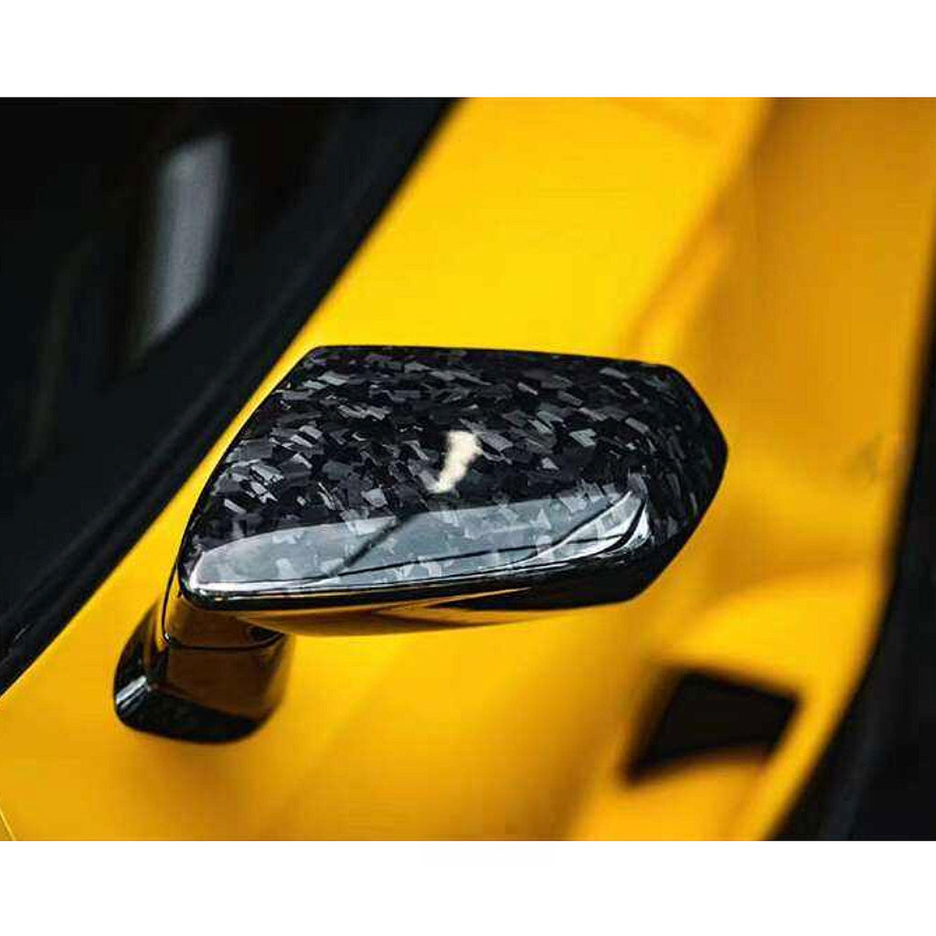 Forged Carbon Fiber Mirrors Cap Cover for Lamborghini Huracan Tecnica LP580 LP610 LP640 - Bull Boost Performance
