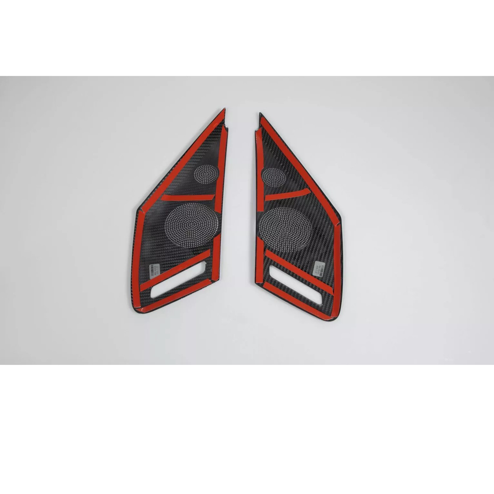 Dry Carbon Fiber Door Speaker Cover Trim for Chevrolet Corvette C8 - Bull Boost Performance