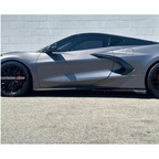 Dry Carbon Fiber Side Skirts Extension Panel for Chevrolet Corvette C8 - Bull Boost Performance