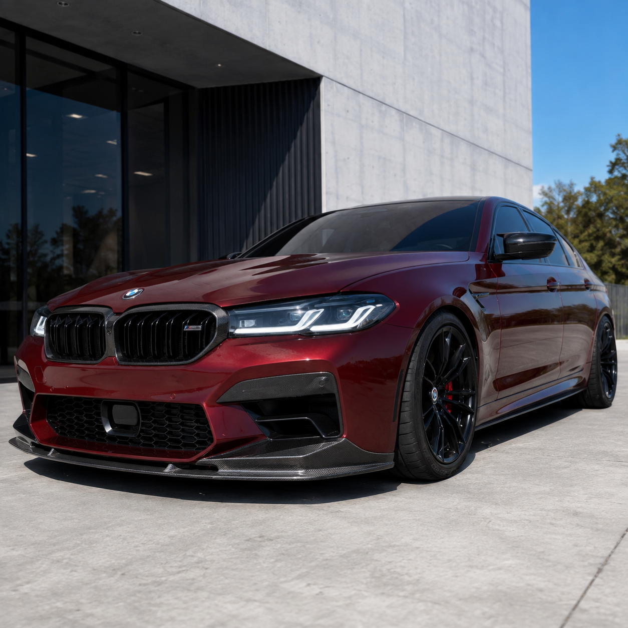 3D Style Dry Carbon Fiber Front Lip (OEM Mount) for BMW G80 M3 G82 G83 M4 by Stratec Systems