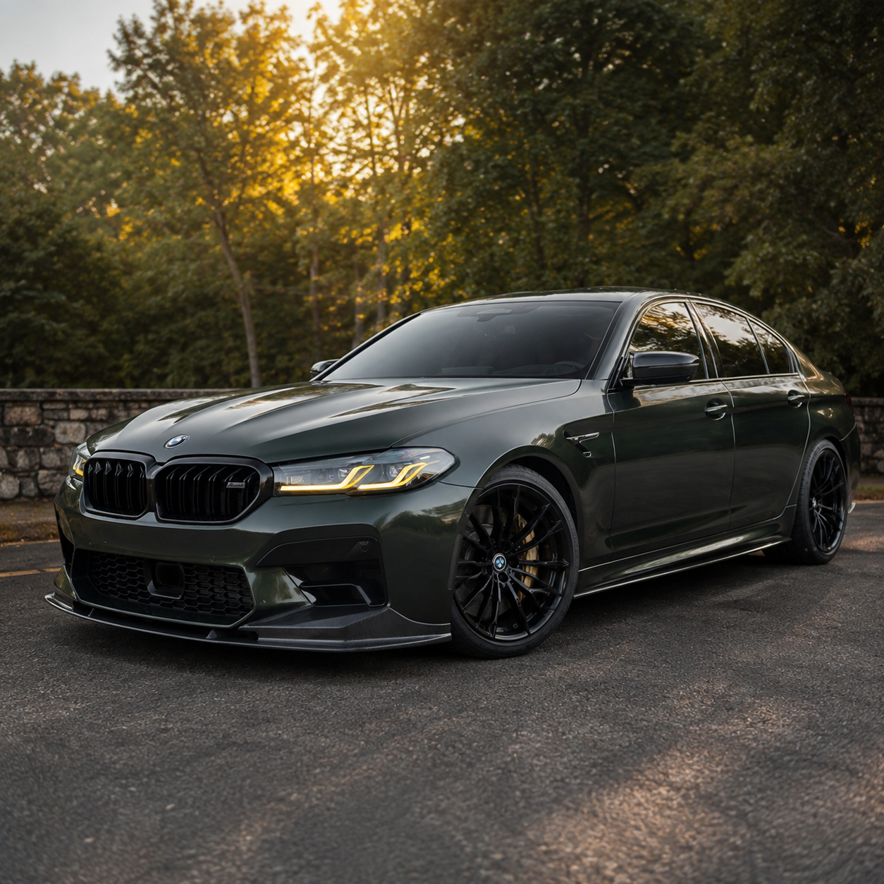 3D Style Dry Carbon Fiber Front Lip (OEM Mount) for BMW G80 M3 G82 G83 M4 by Stratec Systems