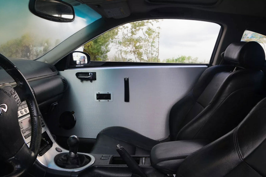 Aluminum Door Cards Panels For 2003-2007 G35 Coupe Lightweight Racecar US - Bull Boost Performance
