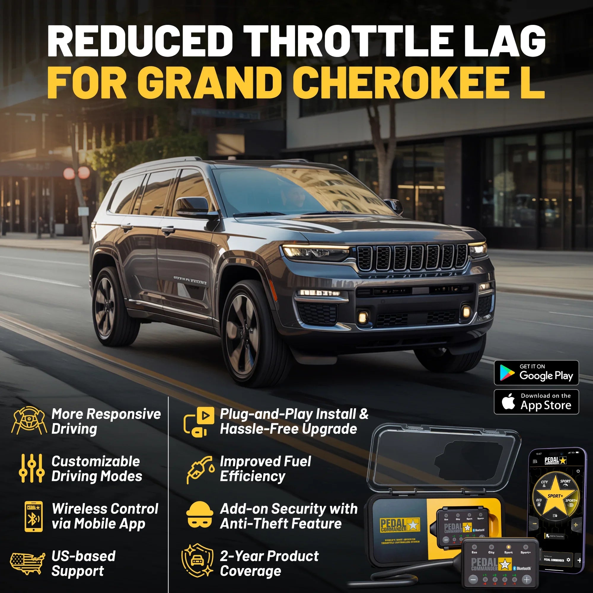 Pedal Commander for Jeep Grand Cherokee L