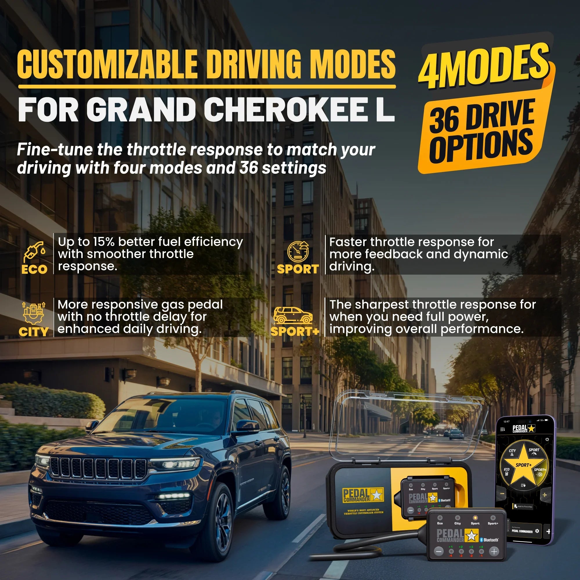 Pedal Commander for Jeep Grand Cherokee L