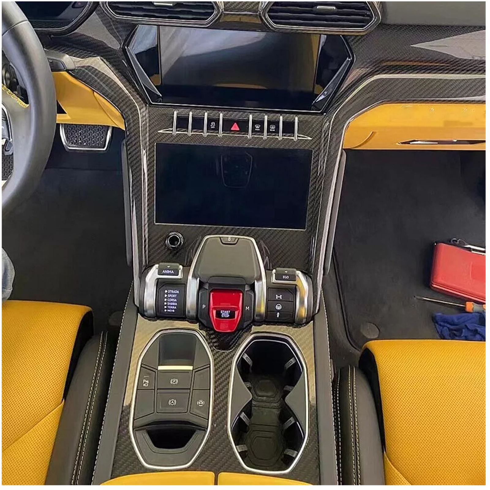 Dry Carbon Fiber Interior Trim Kit for Lamborghini Urus - Bull Boost Performance