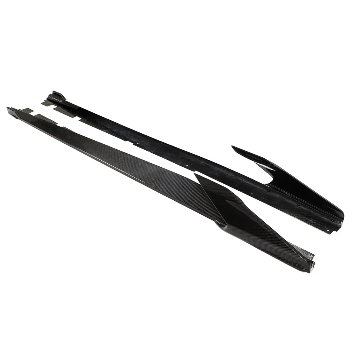 Carbon Fiber Side Skirt Extensions for Ferrari 488 by Stratec Systems