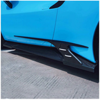 Dry Carbon Fiber Lower Side Skirts for Ferrari 296 GTB by Stratec Systems