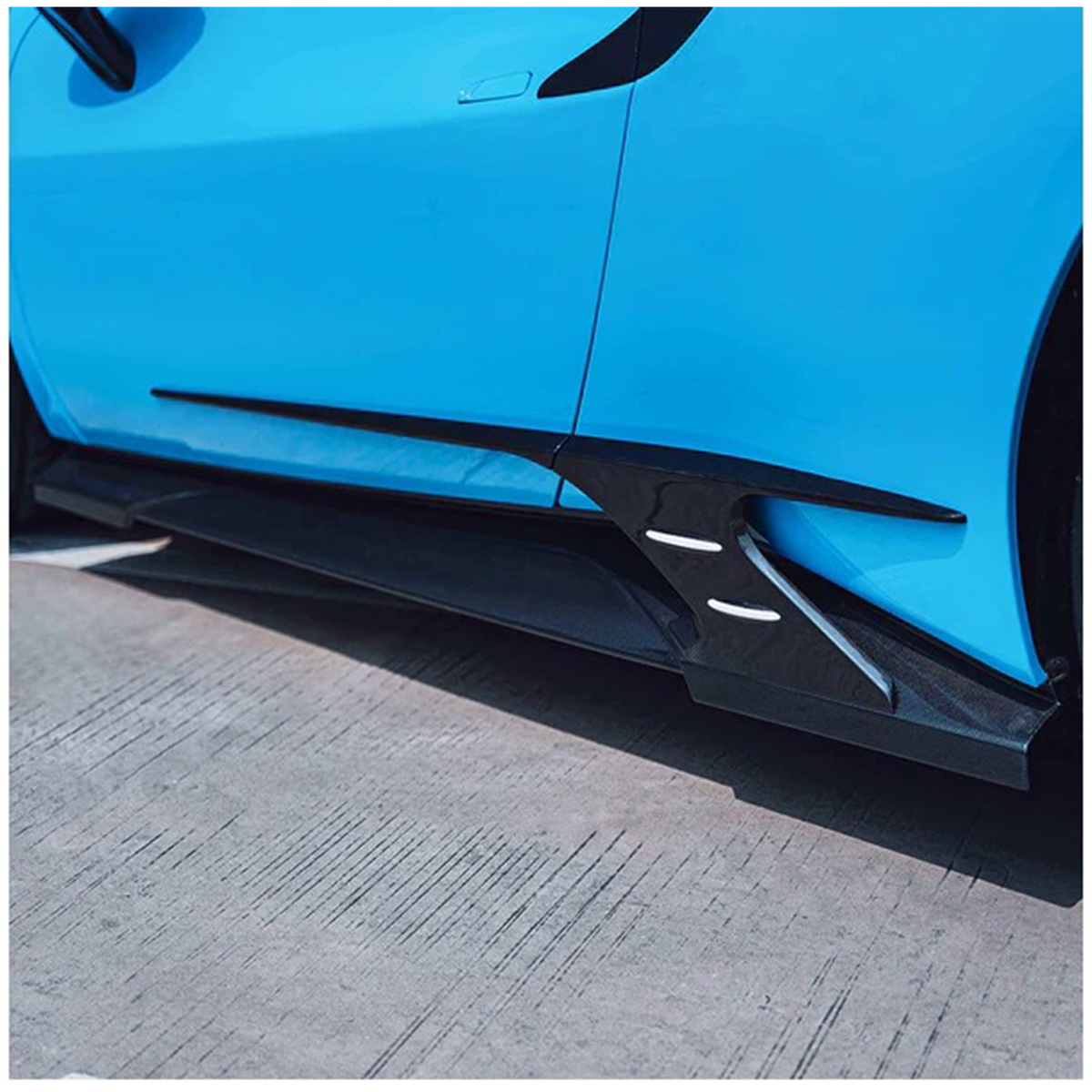 Dry Carbon Fiber Lower Side Skirts for Ferrari 296 GTB by Stratec Systems