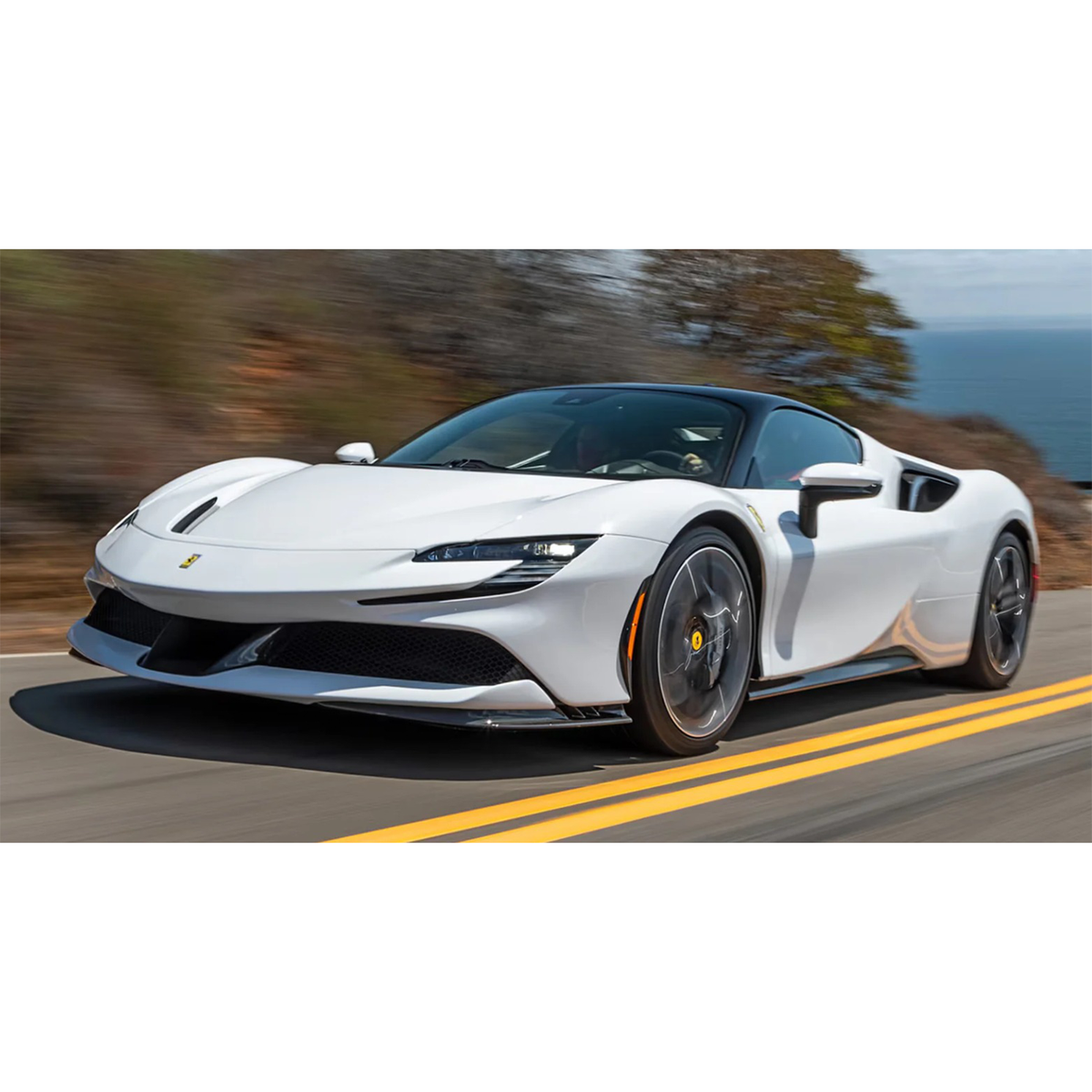 Carbon Fiber Side Front Lip Splitters for Ferrari SF90 by Stratec Systems