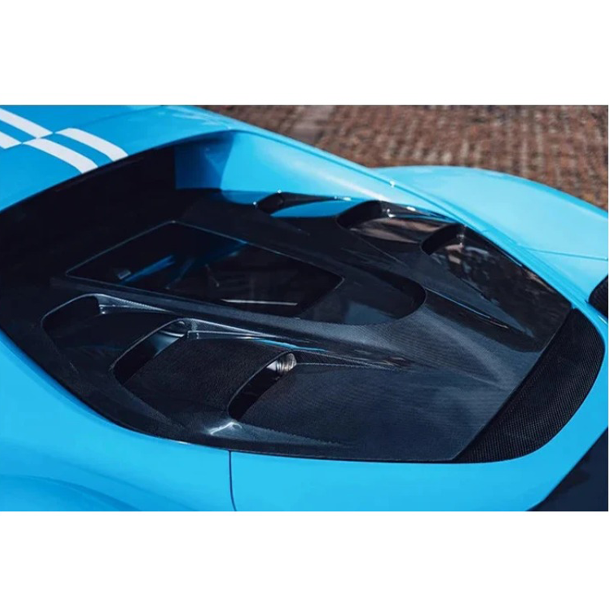 Carbon Fiber Engine Tail Transparent Window Cover for Ferrari 296 GTB by Stratec Systems