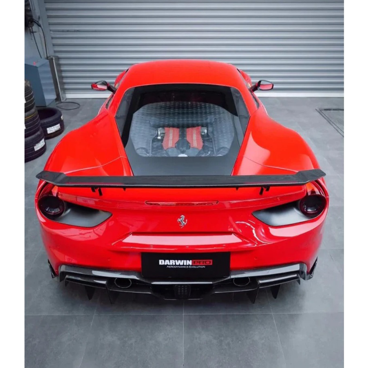 Performance Carbon Fiber Rear Wing for Ferrari 488 GTB by Stratec Systems
