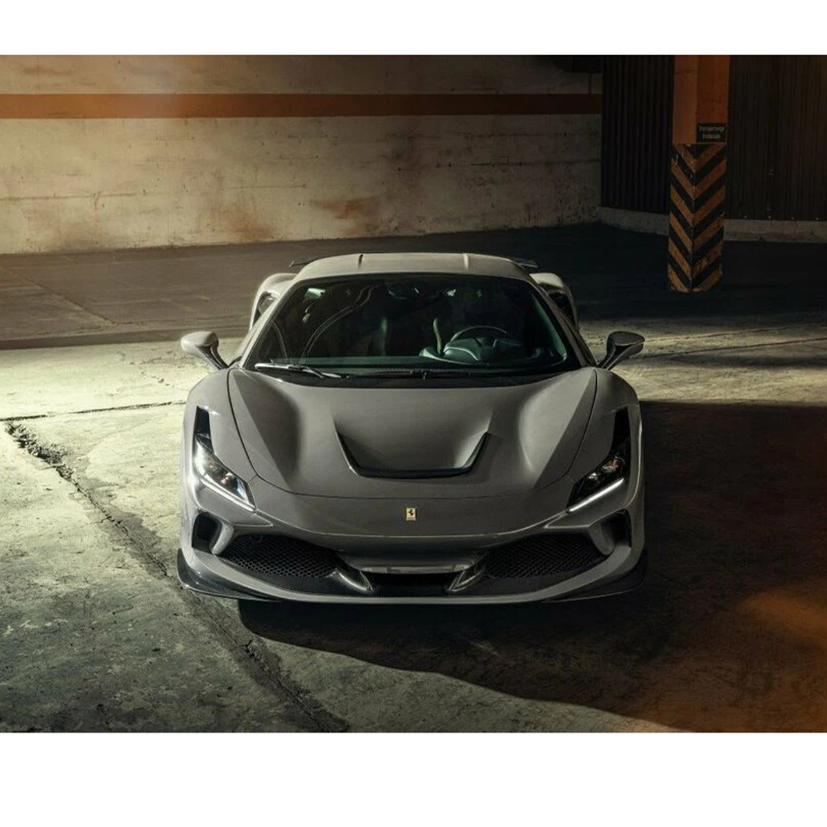 Carbon Fiber Front Bumper Lip Cover for Ferrari F8 Tributo by Stratec Systems