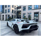 SVJ Style Dry Carbon Fiber Rear Wing Engine Hood Lid for Lamborghini Aventador LP700 LP720 LP740 LP750 Coupe - Bull Boost Performance