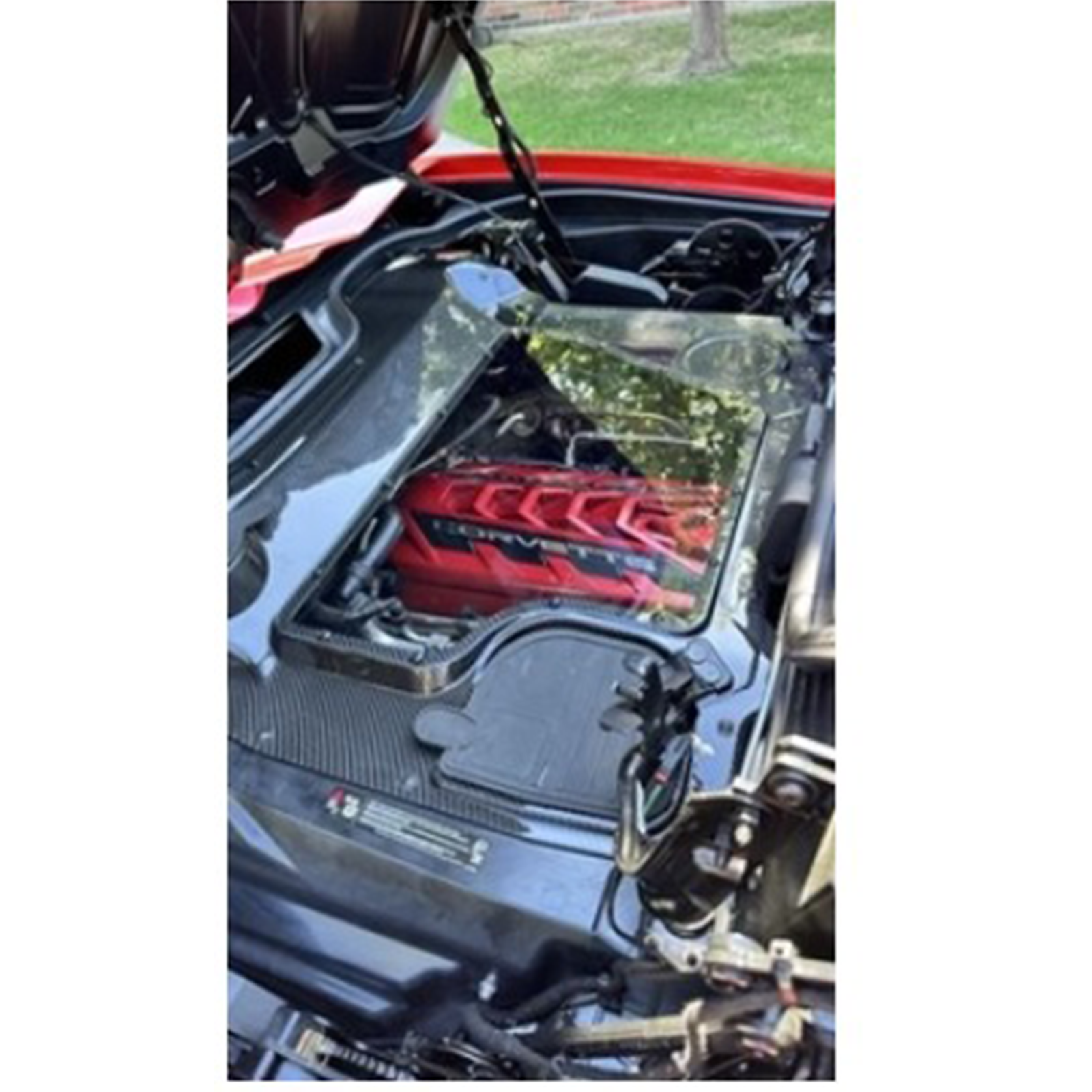 Prepreg Carbon Fiber Engine Bay Cover for Chevrolet Corvette C8 Z51 Z06 HTC Convertible - Bull Boost Performance
