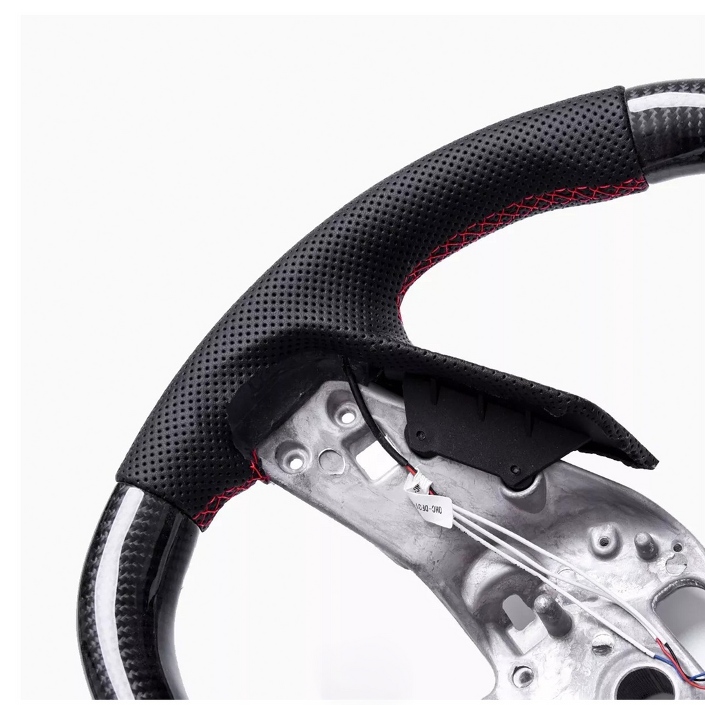 OEM Carbon Fiber LED Heated Steering Wheel for Chevrolet Corvette C8 Z51 Z06 - Bull Boost Performance