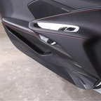 Dry Carbon Fiber Door Anti‑Kick Panel Cover V2 for Chevrolet Corvette C8 - Bull Boost Performance