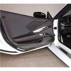Dry Carbon Fiber Door Anti‑Kick Panel Cover for Chevrolet Corvette C8 - Bull Boost Performance