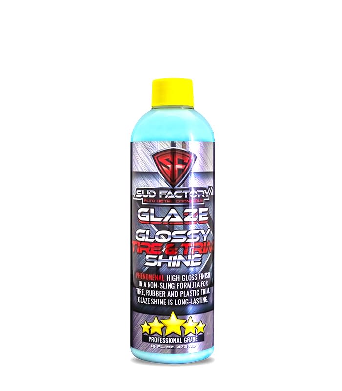 Glaze Glossy Tire & Trim Deep Black Restorer Non-Sling by Sud Factory