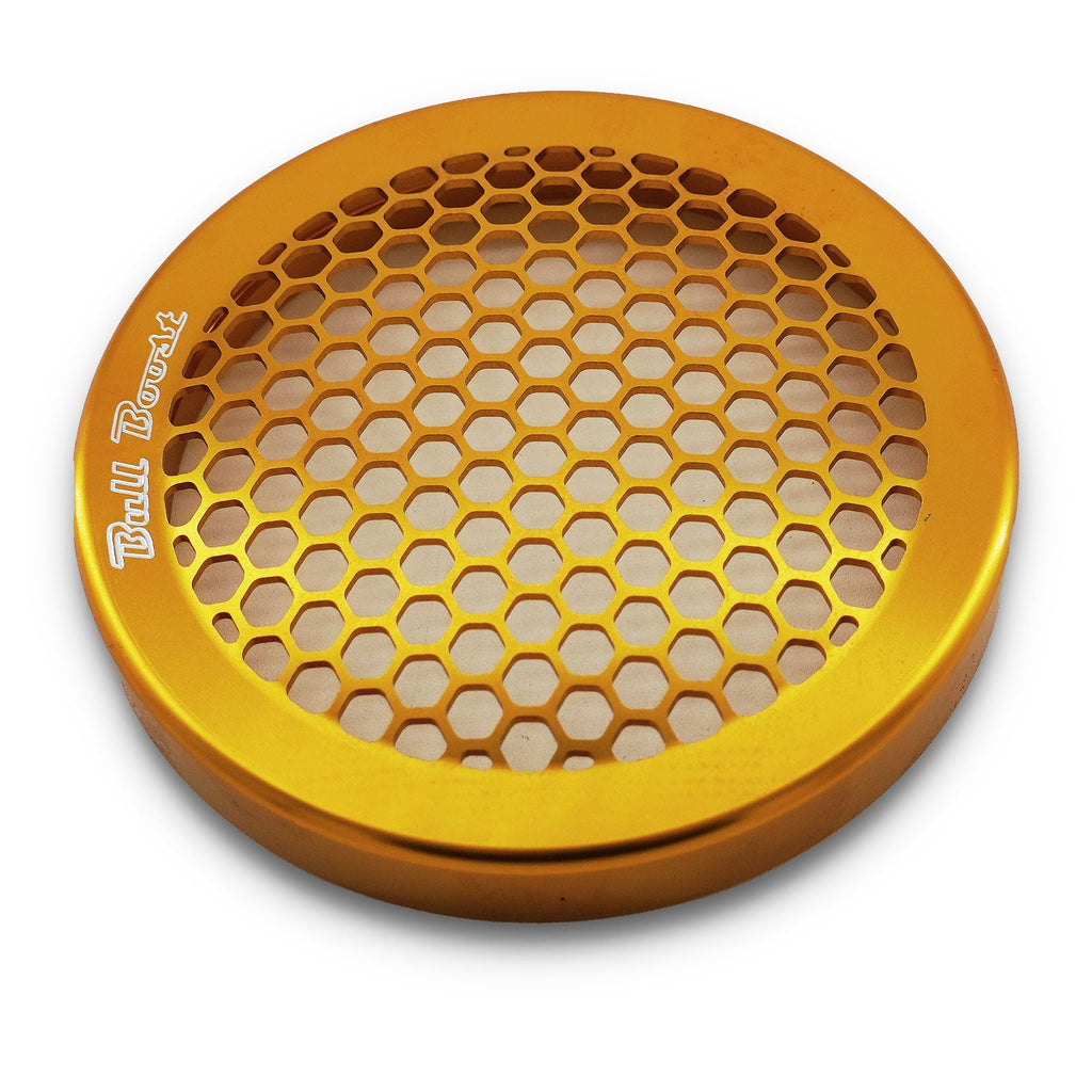 Gold Billet 4" Inch Turbo Inlet Guard Velocity Stack Adapter Bellmouth Intake Hex - Bull Boost Performance