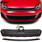 2015-2016 VW Golf MK7 GTI Style Black W/ Red Trim Front Grille ABS