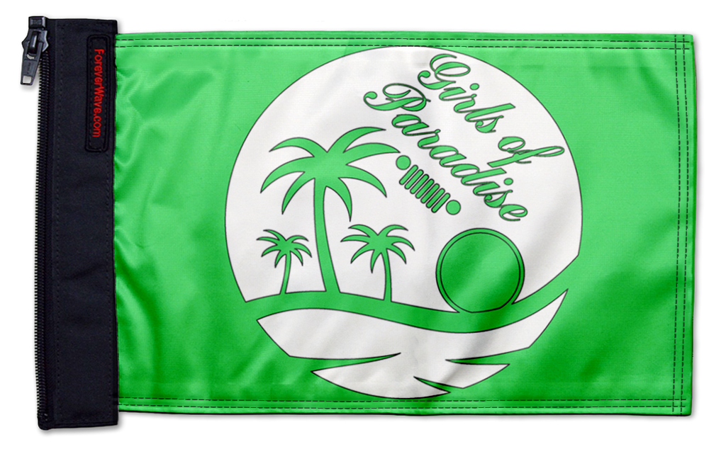 Girls Of Paradise 12"x18" Forever Wave Flag for Jeep Wrangler YJ 1986-1995