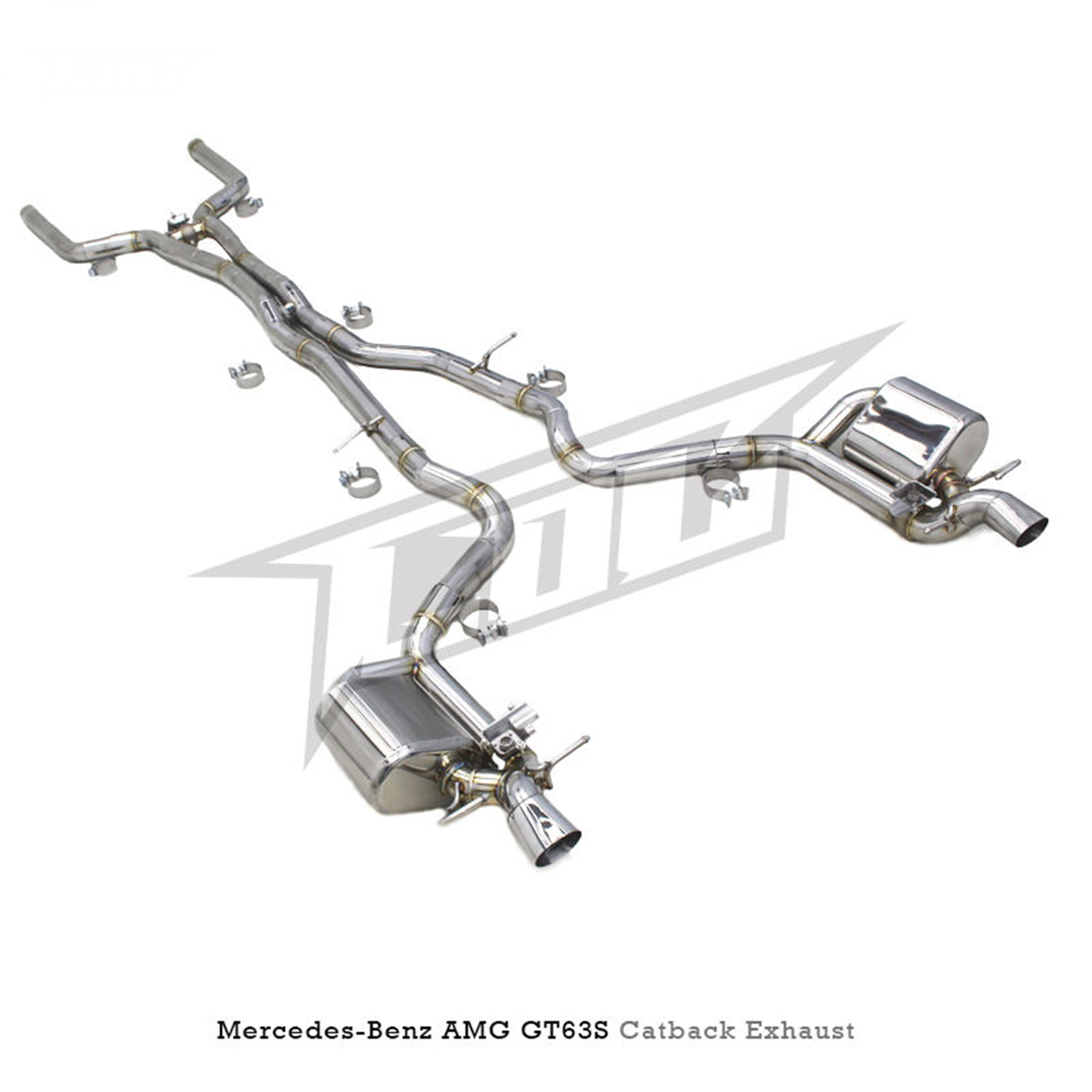 T304 Stainless Steel Catback Exhaust System for Mercedes Benz AMG GT63 GT63S X290 4.0T - Bull Boost Performance