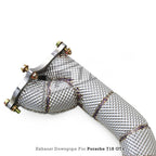 High Flow Exhaust Downpipe for Porsche Cayman 718 GT4 RS 4.0L 2022-2025 Catless - Bull Boost Performance
