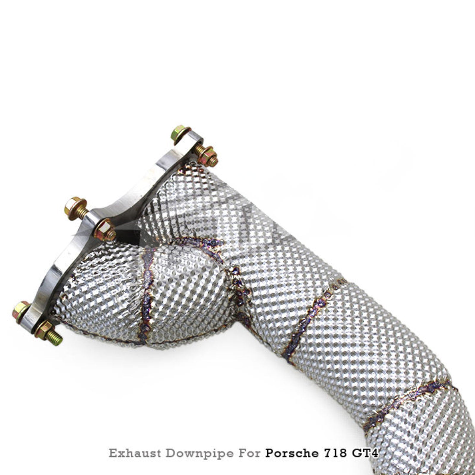 High Flow Exhaust Downpipe for Porsche Cayman 718 GT4 RS 4.0L 2022-2025 Catless - Bull Boost Performance