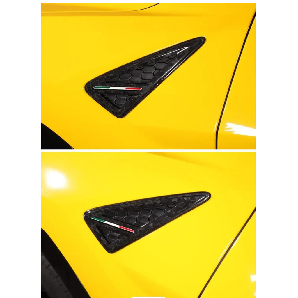 Dry Carbon Fiber Side Fender Vent Frame Cover Trim for Lamborghini Urus - Bull Boost Performance