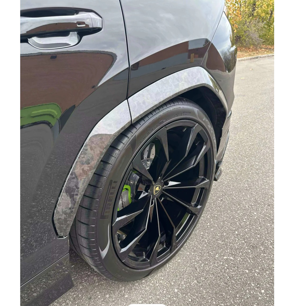 TC Style Carbon Fiber Fender Flare 3M Trim for Lamborghini Urus Overlay - Bull Boost Performance