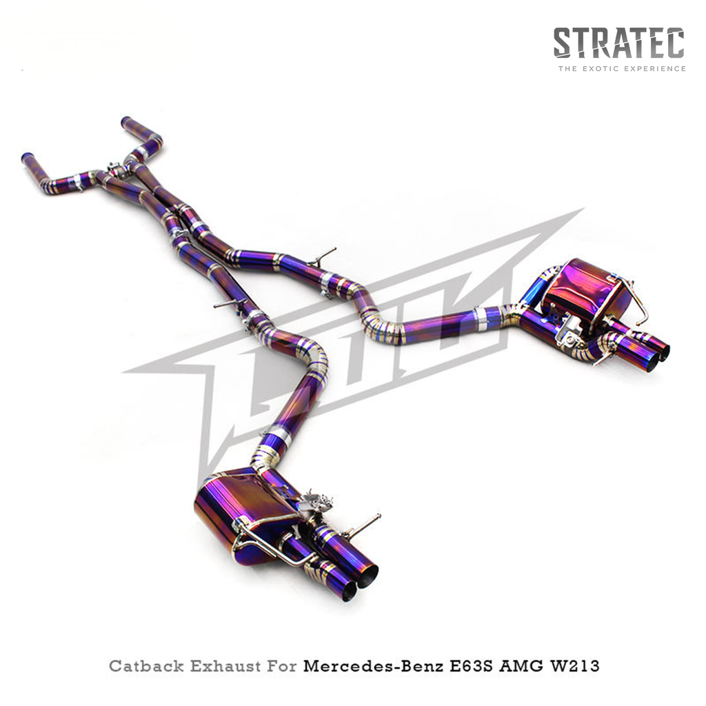 Titanium Valved Catback Exhaust System for Mercedes Benz E63 E63S AMG W213 4.0TT - Bull Boost Performance