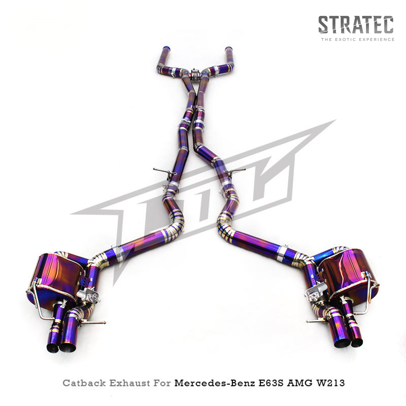 Titanium Valved Catback Exhaust System for Mercedes Benz E63 E63S AMG W213 4.0TT - Bull Boost Performance
