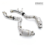 Custom 300 Cell Catted Downpipe Header System for Mercedes‑Benz E63 E63S AMG GT C 4.0TT - Bull Boost Performance