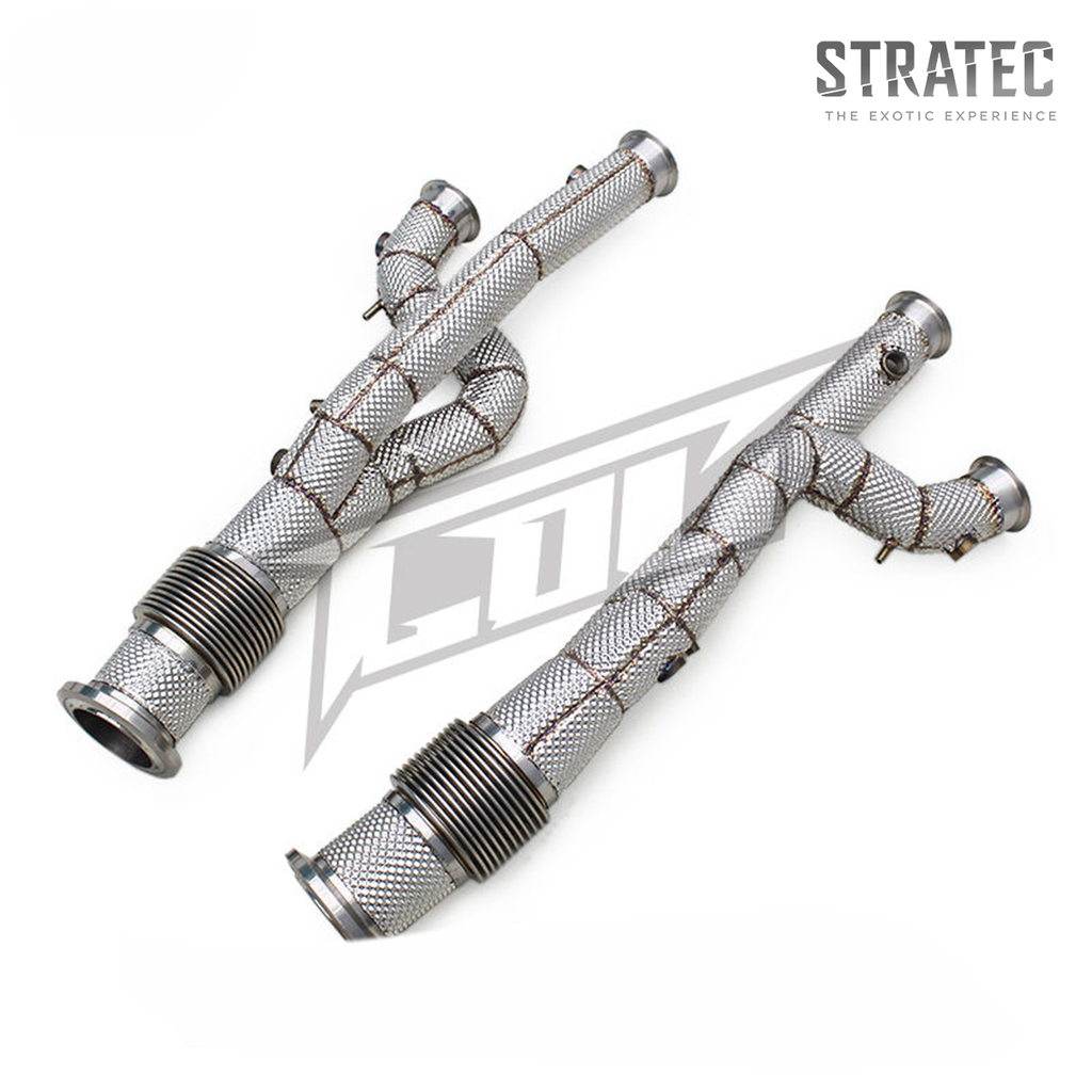 Straight Through Exhaust Downpipe System for Lamborghini Aventador SVJ Ultimae - Bull Boost Performance