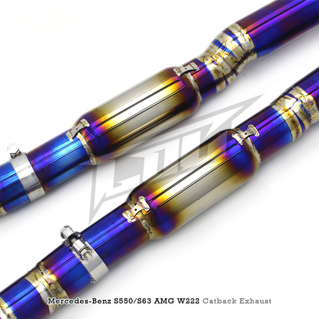 Titanium Valved Catback Exhaust System for Mercedes Benz S550 S500 S63 AMG W222 4.7T 5.5T - Bull Boost Performance