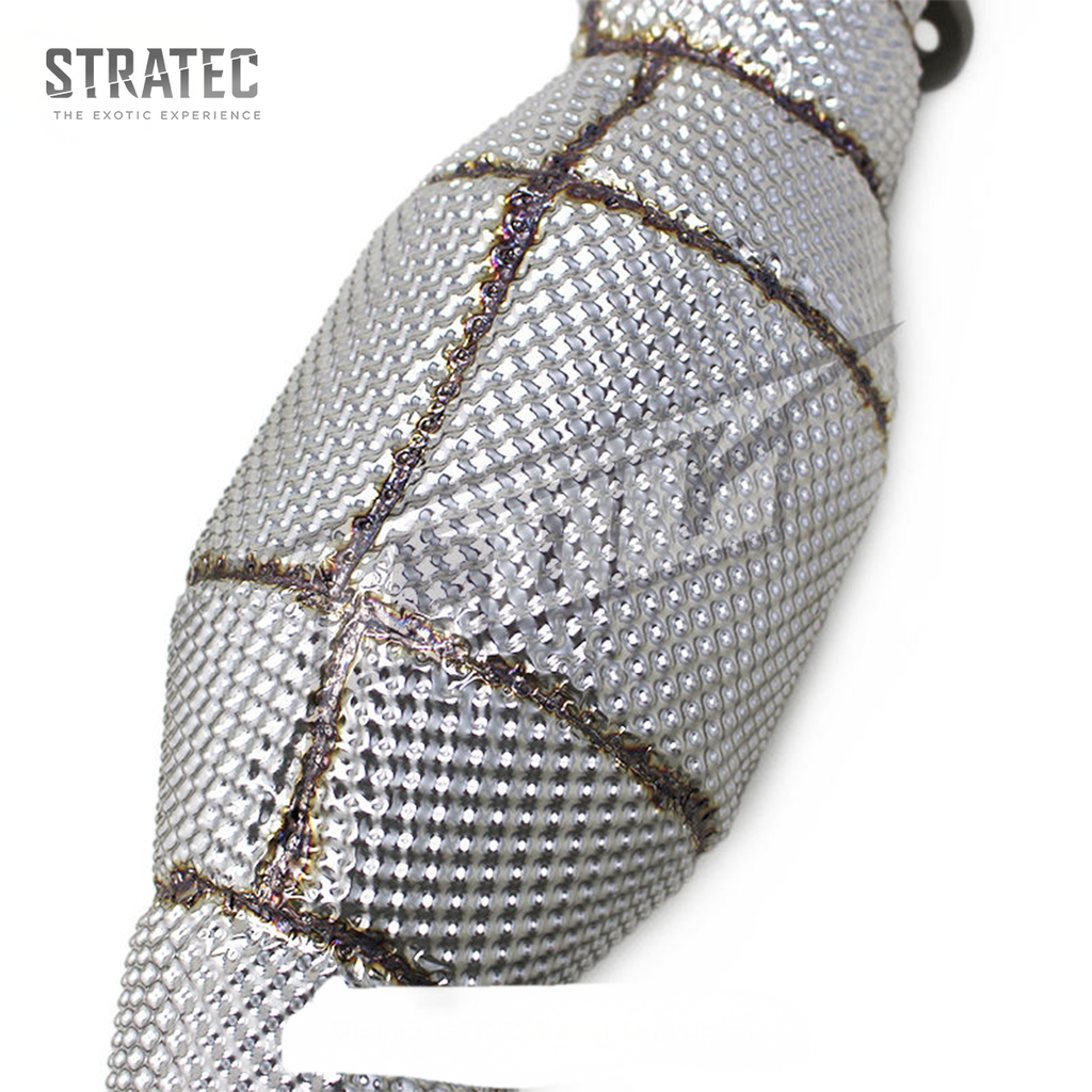 High‑Flow Catted Stainless Steel Downpipe with Heat Shield for Nissan GT‑R R35 3.8TT - Bull Boost Performance