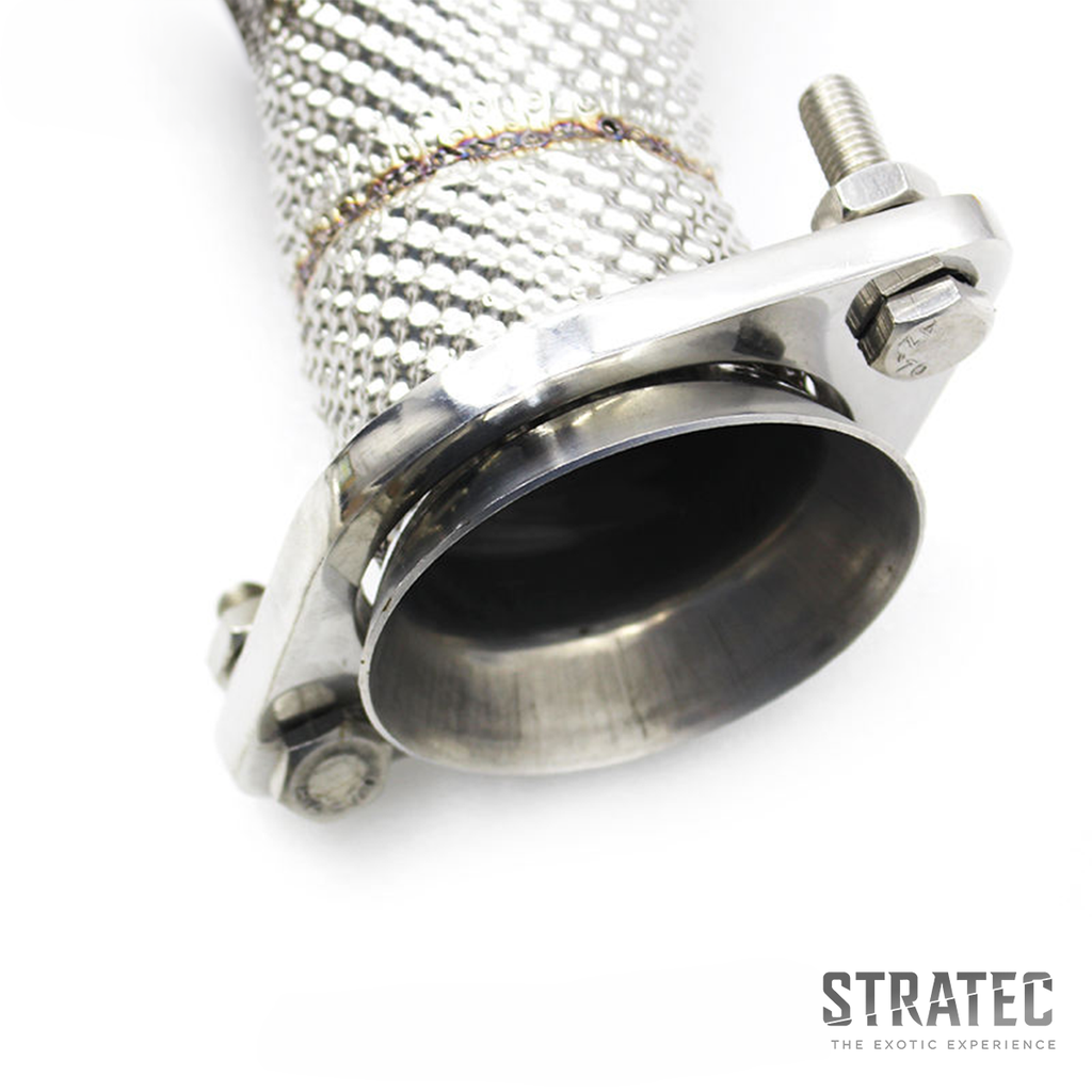 High‑Flow Catted Stainless Steel Downpipe for Jaguar F‑TYPE 3.0T - Bull Boost Performance