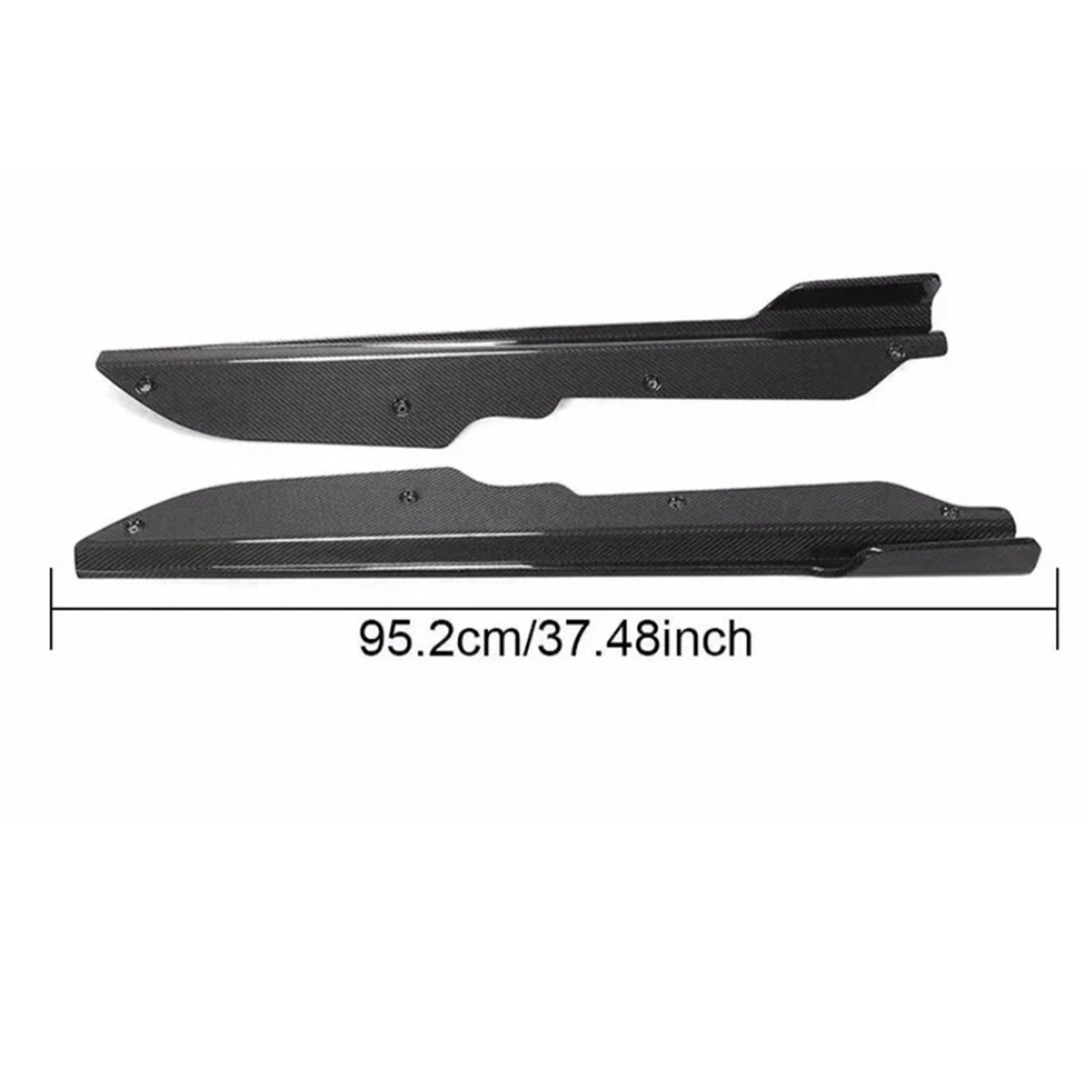 Dry Carbon Fiber Side Skirts Extension Panel for Chevrolet Corvette C8 - Bull Boost Performance