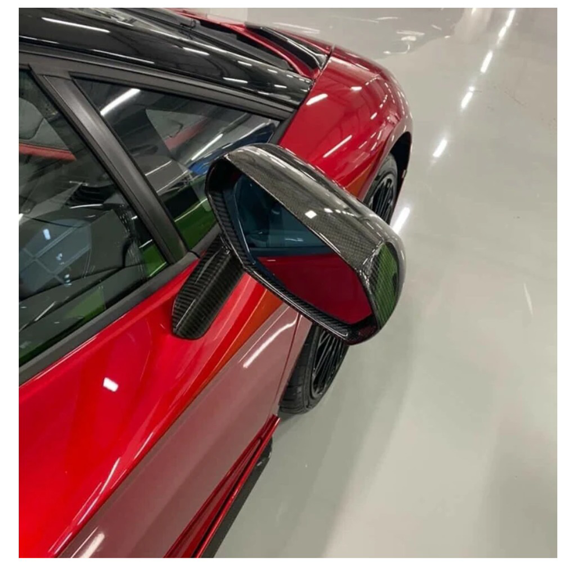 Dry Carbon Fiber Mirror Caps for Lamborghini Aventador S SVJ LP700 LP720 LP740 LP750 - Bull Boost Performance