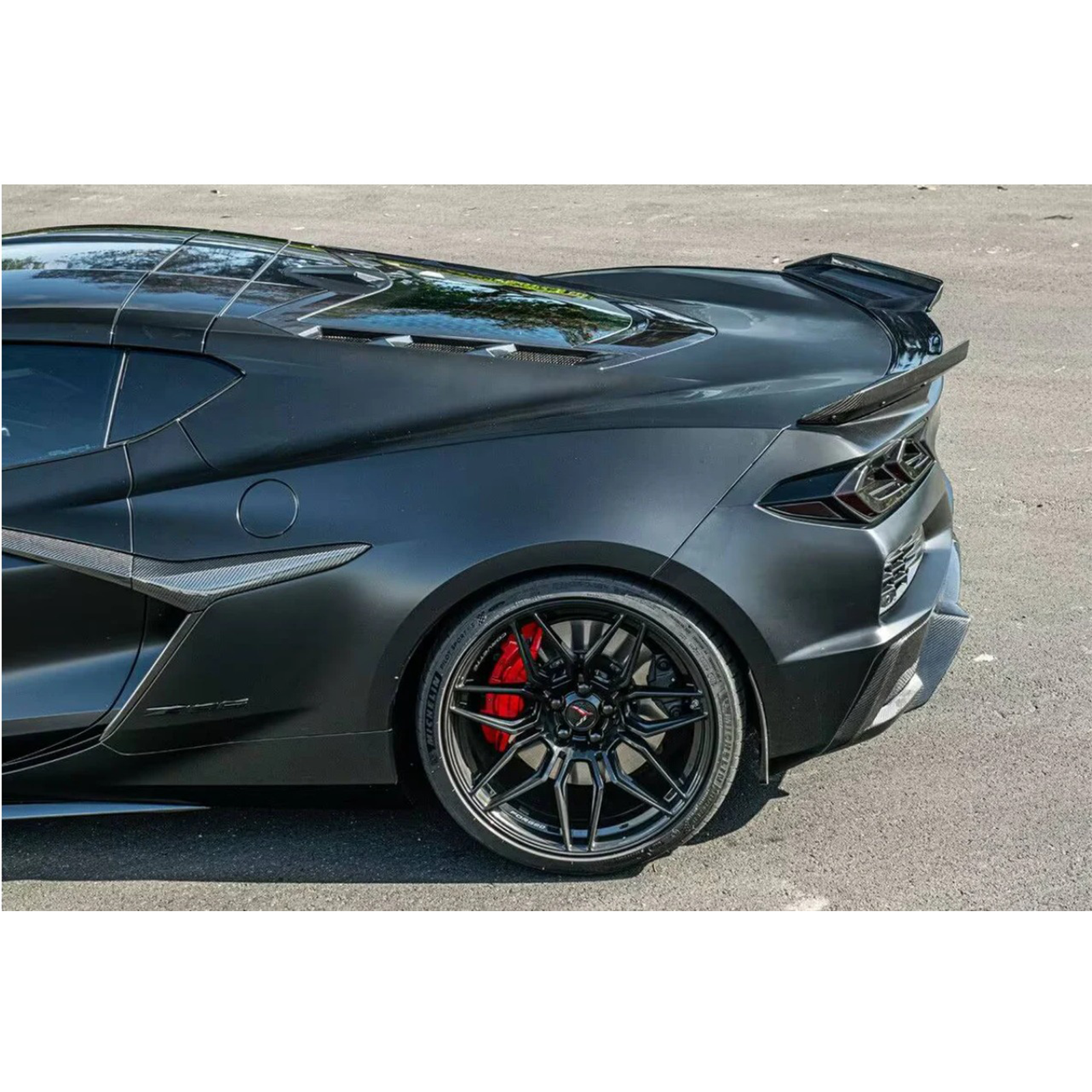 Dry Carbon Fiber OE Style Rear Trunk Spoiler for Chevrolet Corvette C8 Z06 E-Ray - Bull Boost Performance