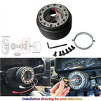 Deadboyz Suede Steering Wheel + Hub Adapter Kit For Toyota Corolla, Hilux Pickup - Bull Boost Performance