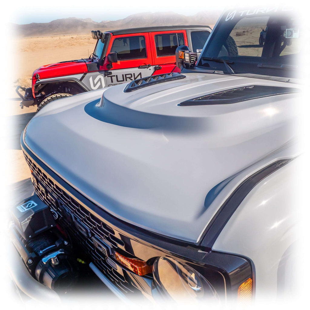 Turn Offroad Heat Extraction Fiberglass Hood for Ford Bronco