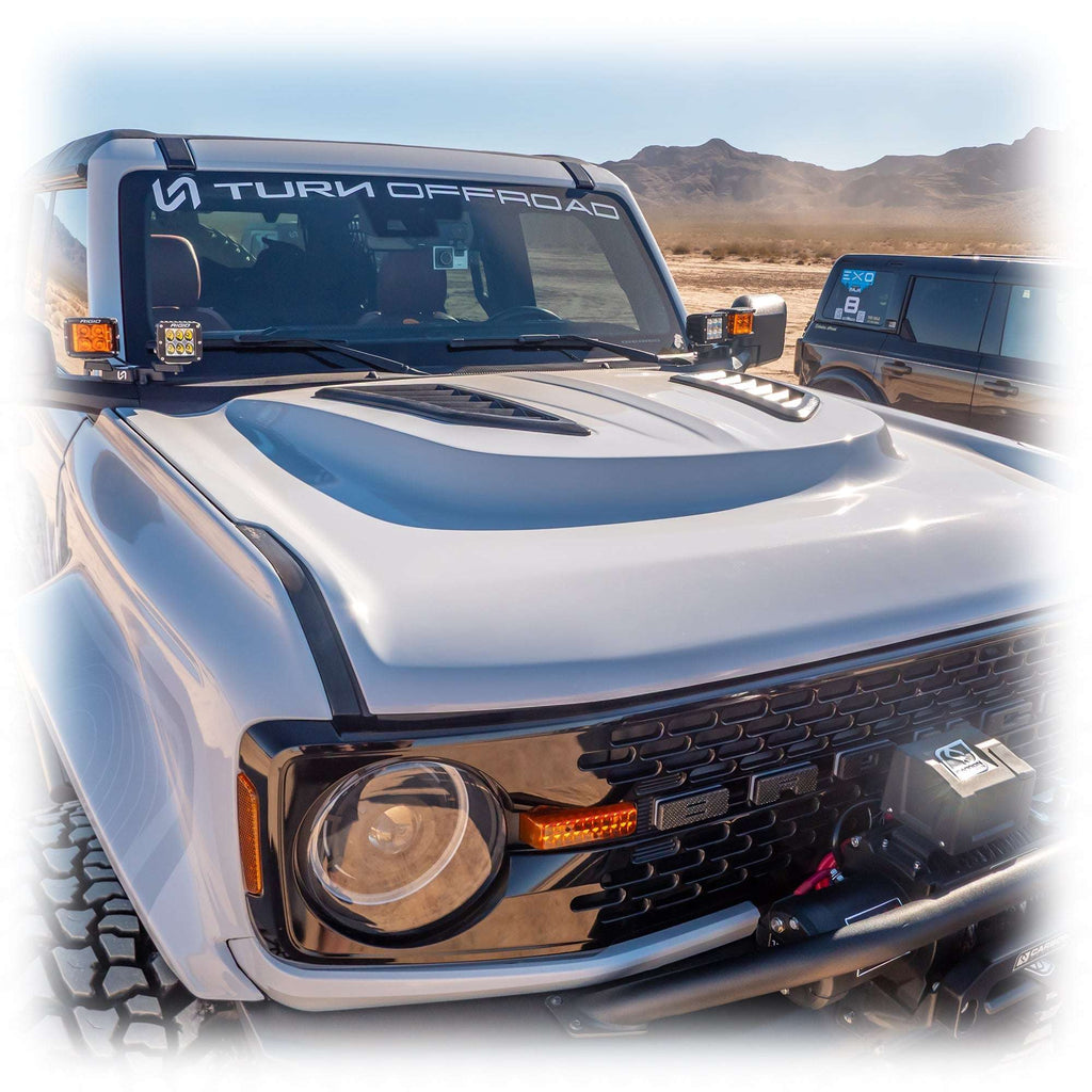Turn Offroad Heat Extraction Fiberglass Hood for Ford Bronco