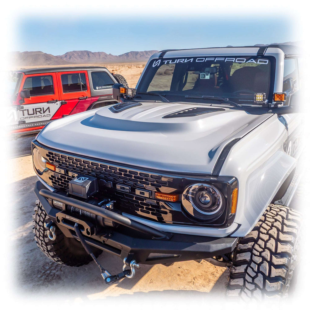 Turn Offroad Heat Extraction Fiberglass Hood for Ford Bronco