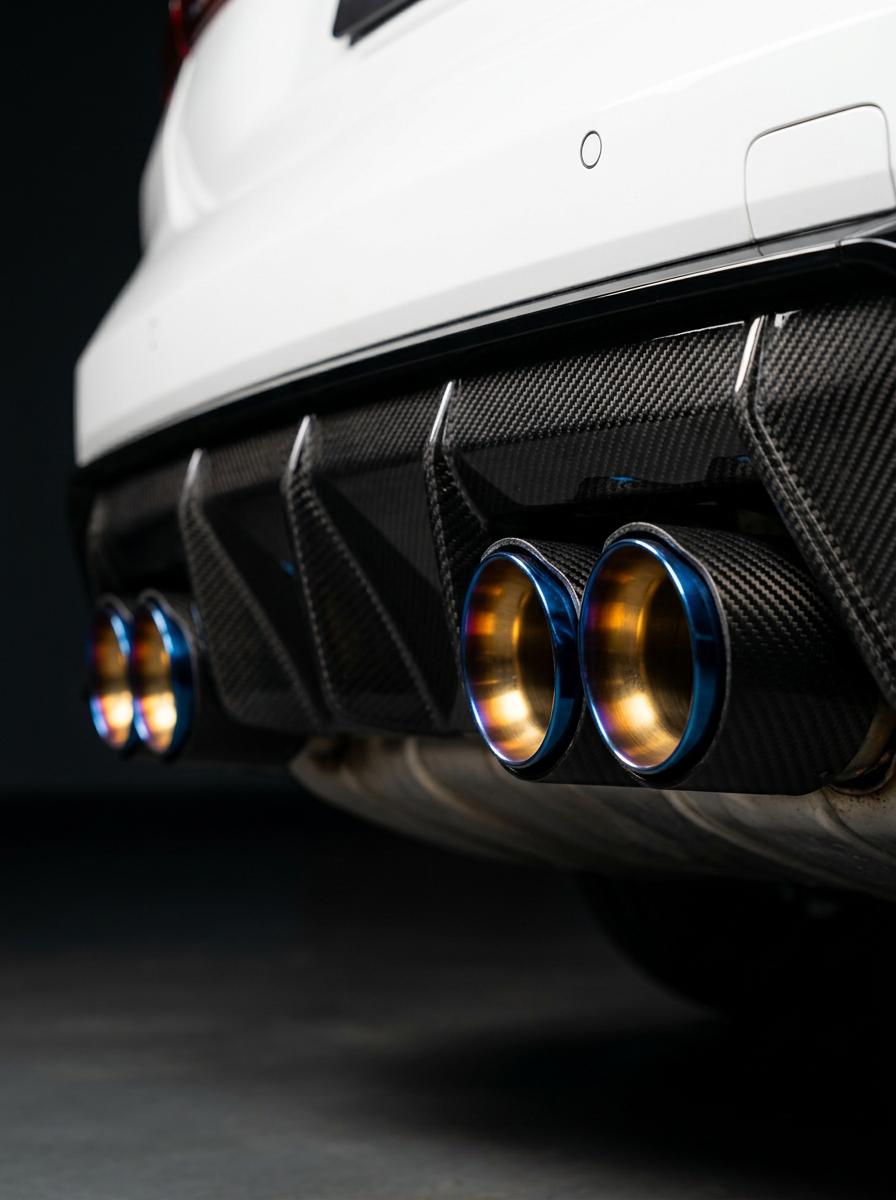 BMW 2/3/4 Series M2 M3 M4 G80 G81 G82 G87 Single Carbon Fiber Muffler Tip Set (2020+)