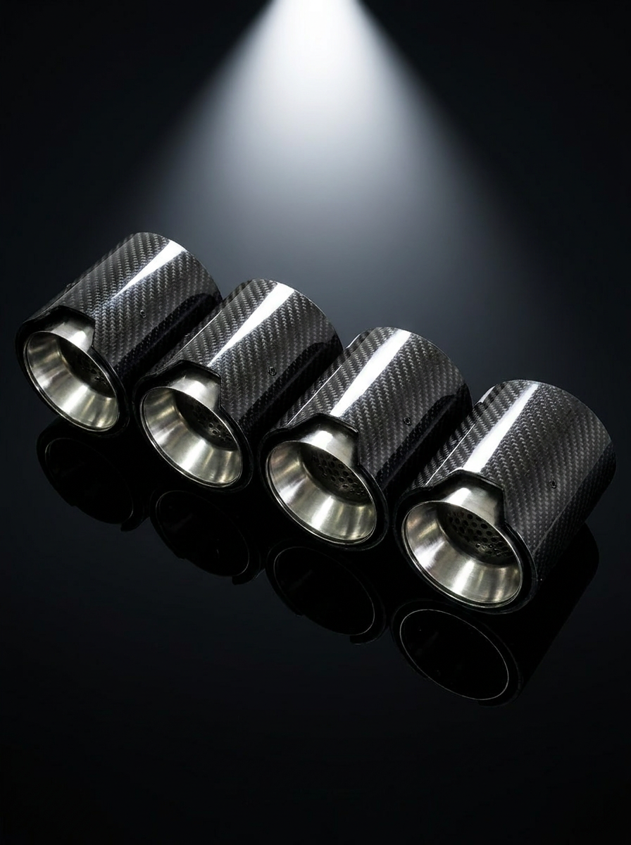 BMW 2/3/4 Series M2 M3 M4 G80 G81 G82 G87 Single Carbon Fiber Muffler Tip Set (2020+)
