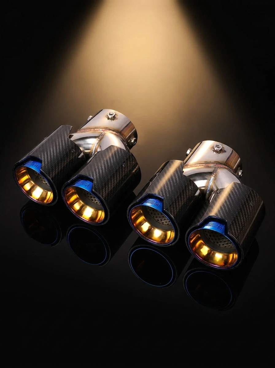 BMW 2/3/4 Series G42 G20/G21 G23 Carbon Fiber Dual Muffler Tips (2019+)