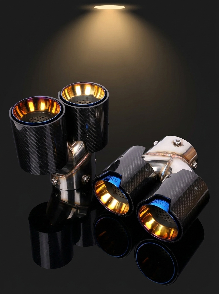 BMW 2/3/4 Series G42 G20/G21 G23 Carbon Fiber Dual Muffler Tips (2019+)