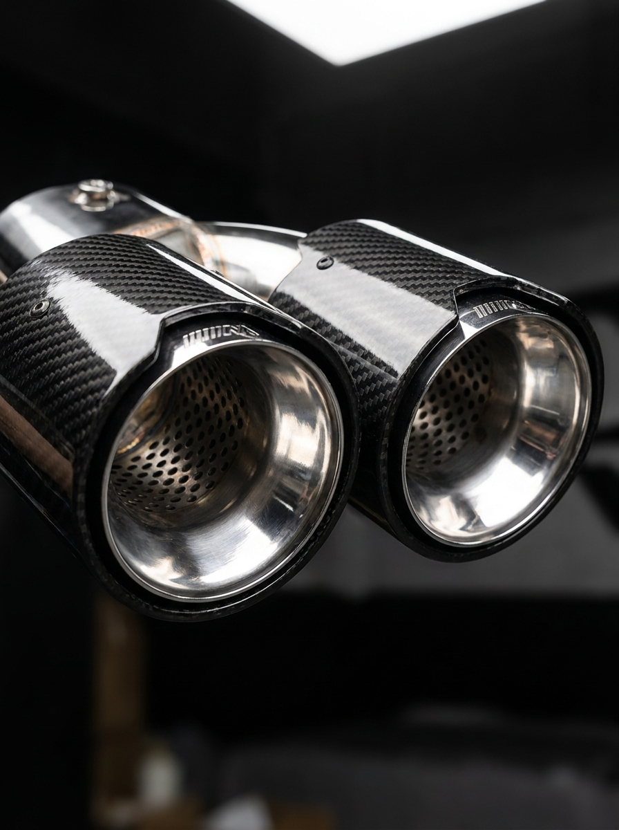 BMW 2/3/4 Series G42 G20/G21 G23 Carbon Fiber Dual Muffler Tips (2019+)